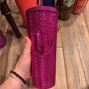 Starbucks Fuchsia Textured Tumbler
